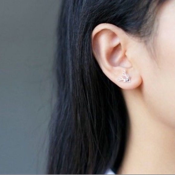 Sterling Deer earrings - Picture 2 of 2